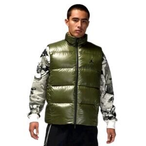 Nike Therma Fit Air Jordan Flight Down Puffer Vest olive  Mens Sz L FV7273-010